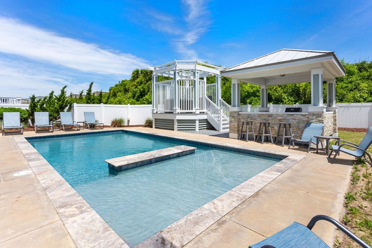 Splash into vacation mode with your own private pool—perfect for sun-soaked days and starry-night swims.