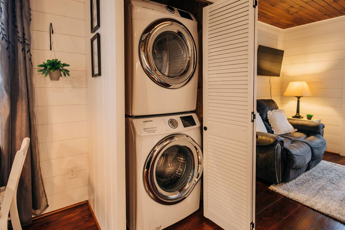 A washer and dryer is provided for your use!