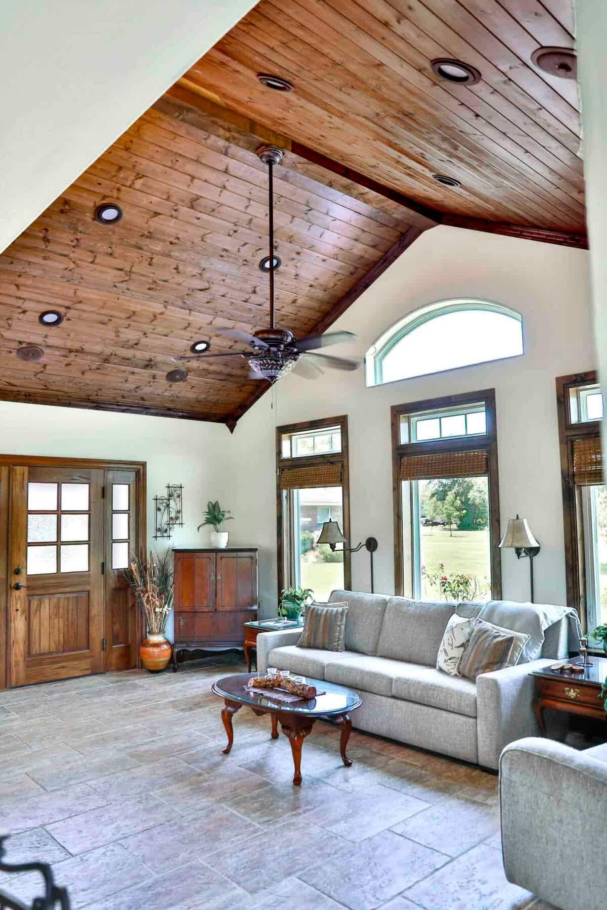 Bright and spacious living area overlooks our family garden.