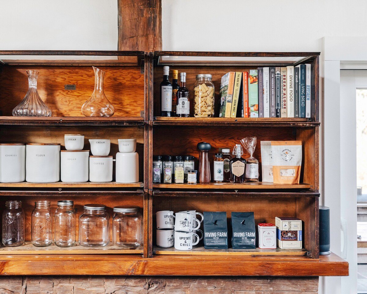 The kitchen comes stocked with Local goods for your cooking needs!