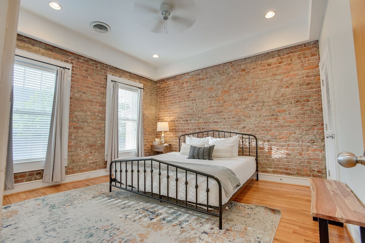 This gorgeous master bedroom features a dreamy king bed!