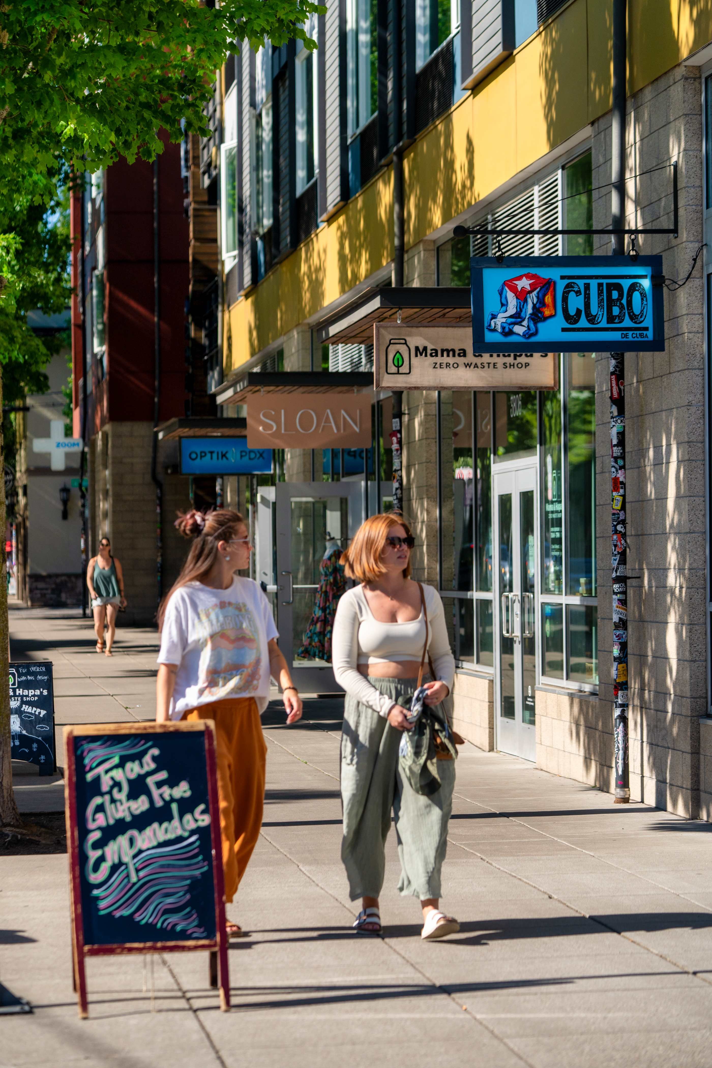Where live music drifts through the windows on Mississippi Avenue in Portland, OR