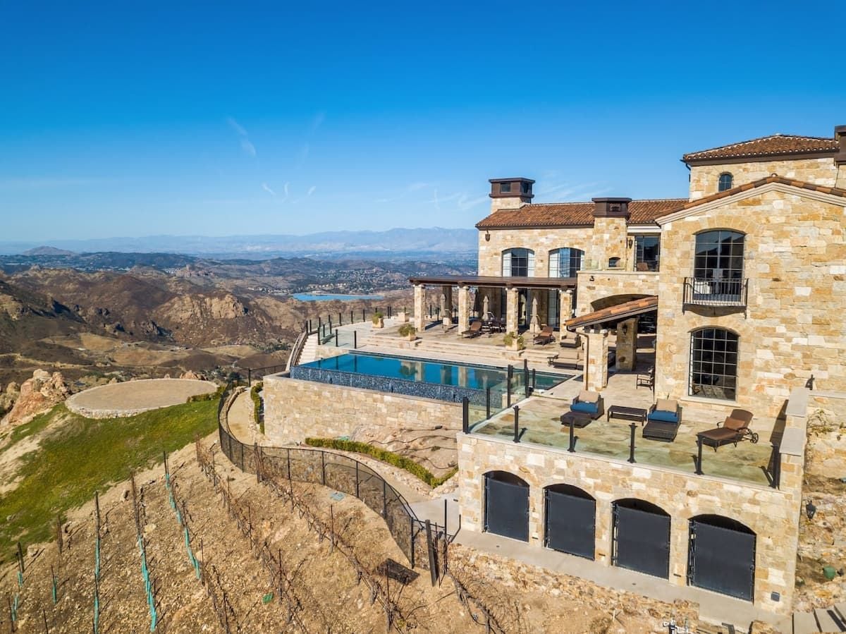 Where the Santa Monica Mountains open into sky and stone in Malibu, CA