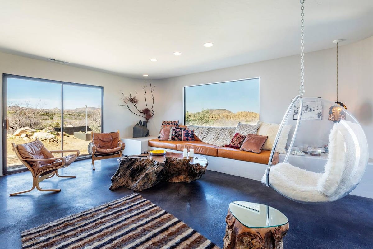 A black-clad desert estate built for volume and solitude in Pioneertown, CA