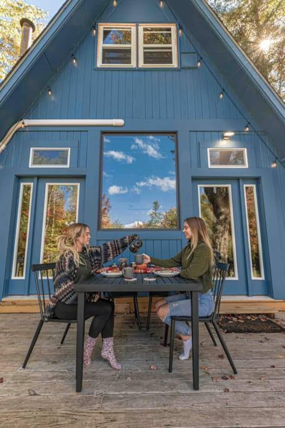 Unwind in a cozy, modern A-frame by the lake in Wilmington, VT