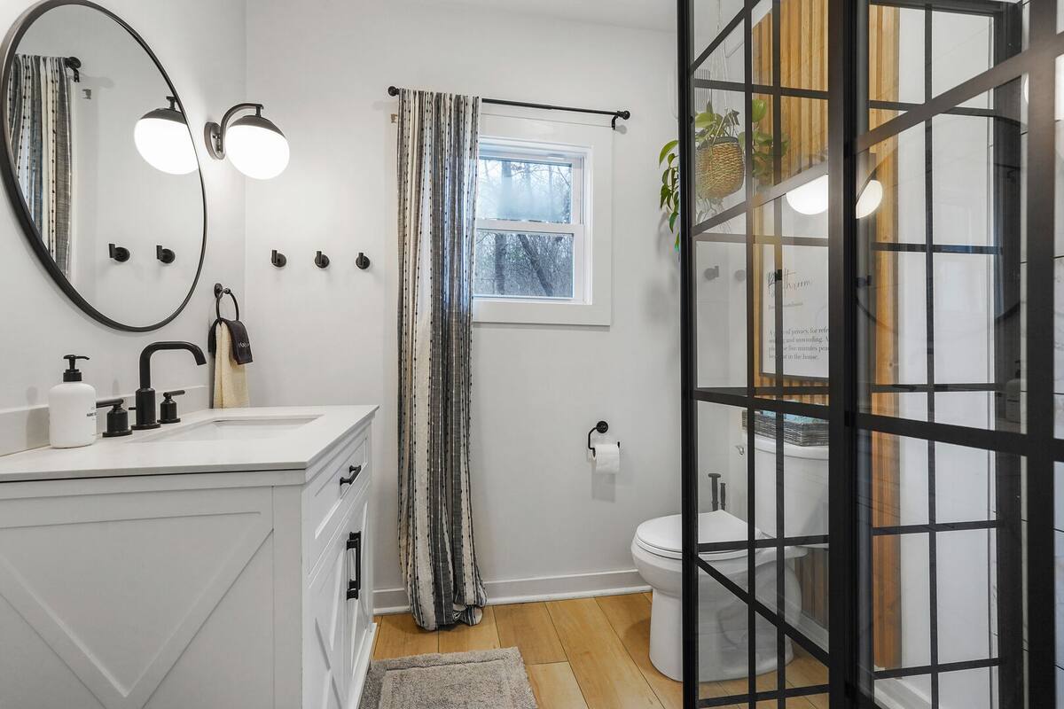 Our home is stocked with clean and sustainable products and toiletries to give you and your loved ones a toxin-free stay!