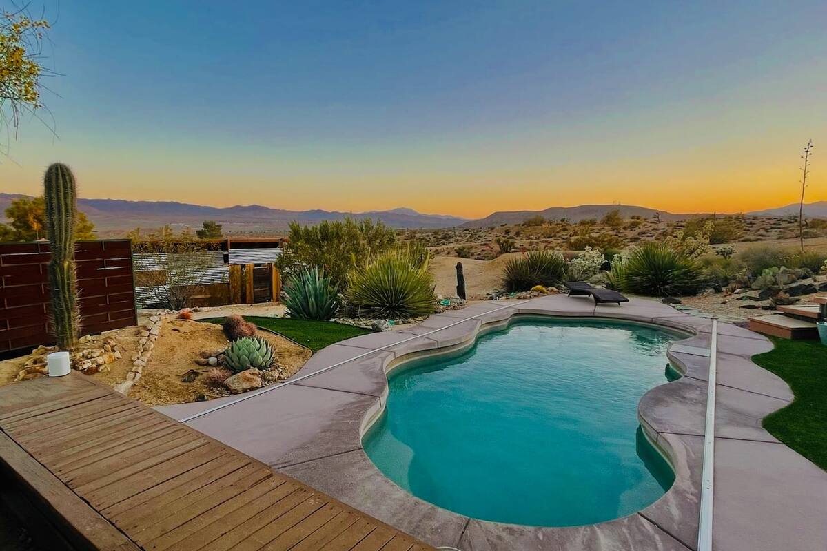 Outdoor oasis with gorgeous views. Pool is solar heated March through October.