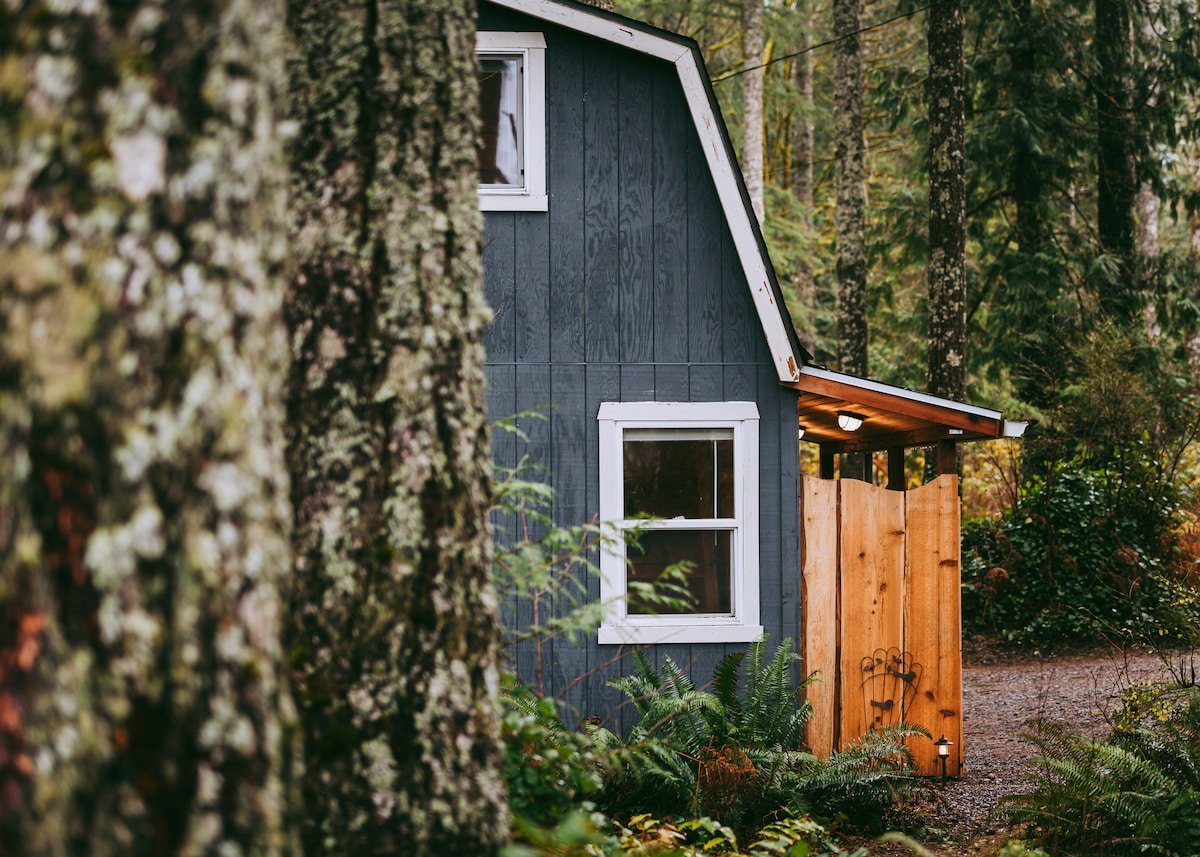 Persis tiny cabin. amazing outdoor shower. image 24