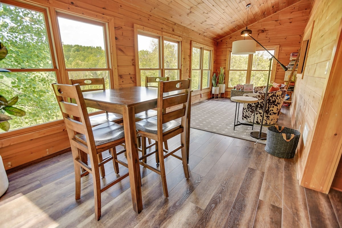 Experience total serenity in the vivid sunroom.