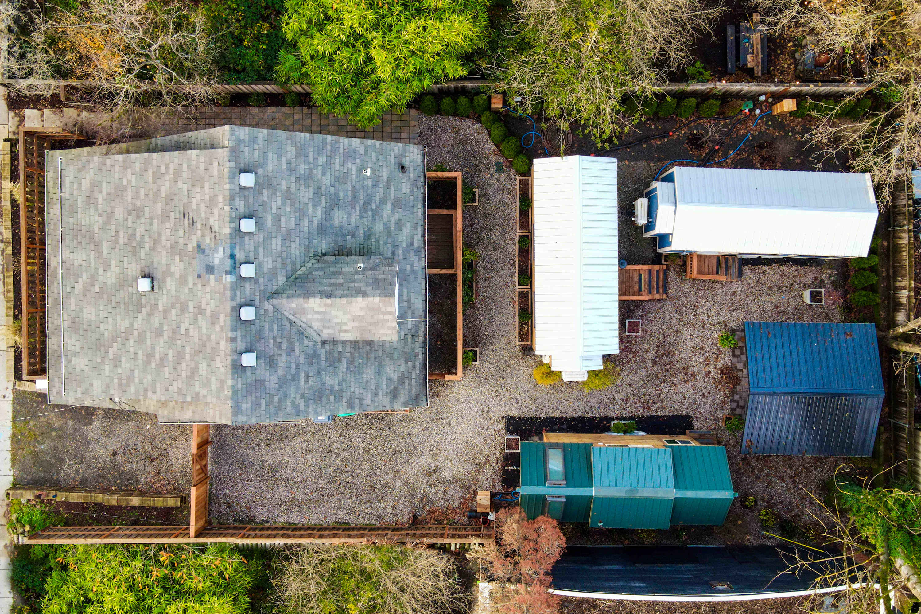 Weathered wood and neighborhood ease at a Portland hideaway in Portland, OR