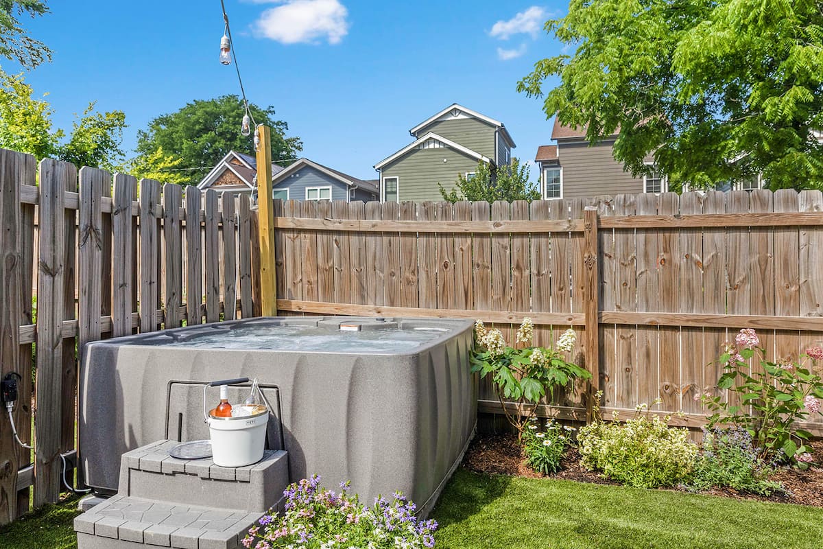 Soak in the hot tub after a long day of exploring Nashville