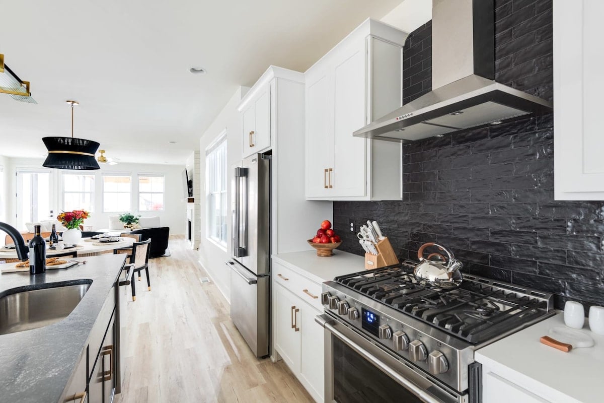 Fully Stocked Kitchen with Modern Appliances and Ample Storage