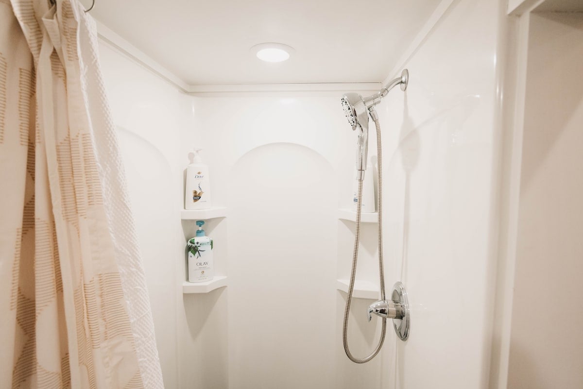 Take some time for yourself and enjoy a warm shower.