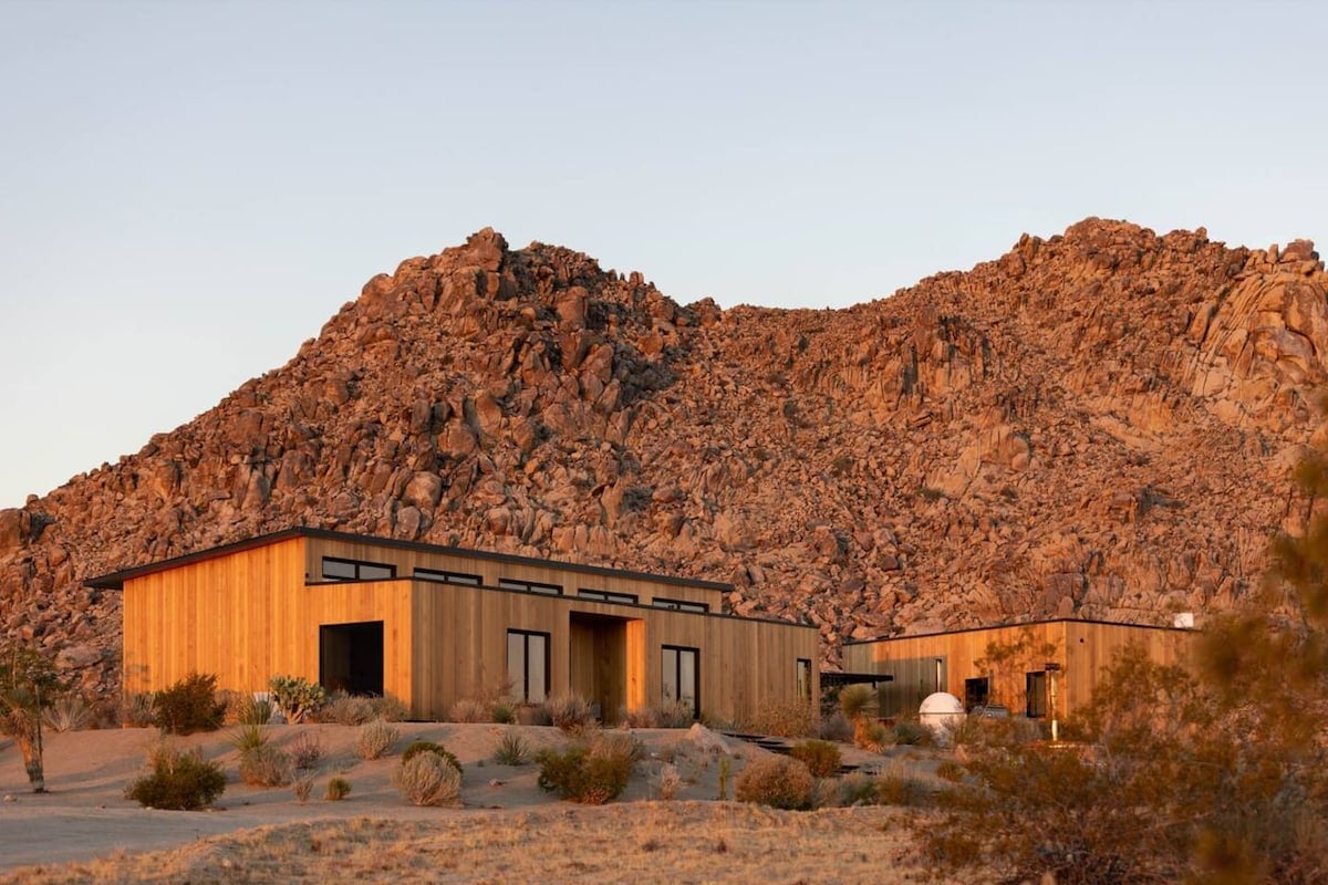A sprawling hilltop compound above Palm Desert's quiet edge in Joshua Tree, CA