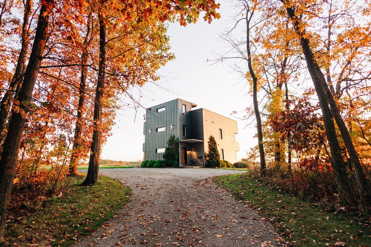 The beautiful, private drive that leads to The Dwelling!