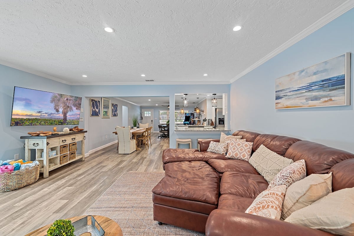 We LOVE this spacious and bright living room!