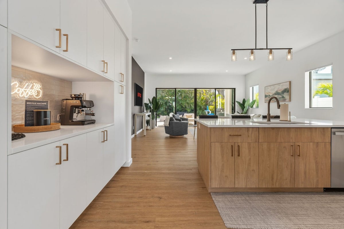 The open floor plan allows for everyone to feel connected.