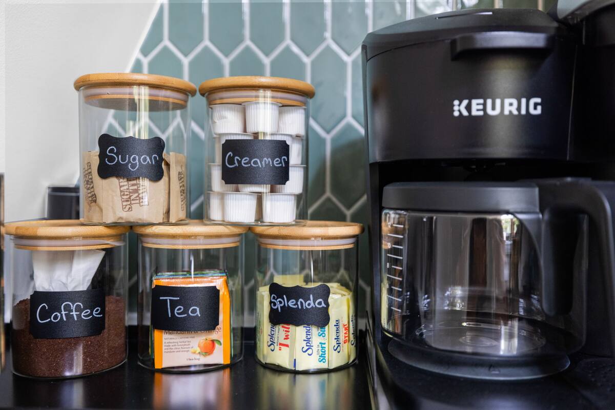 The coffee corner will be everyone's favorite place in the morning.