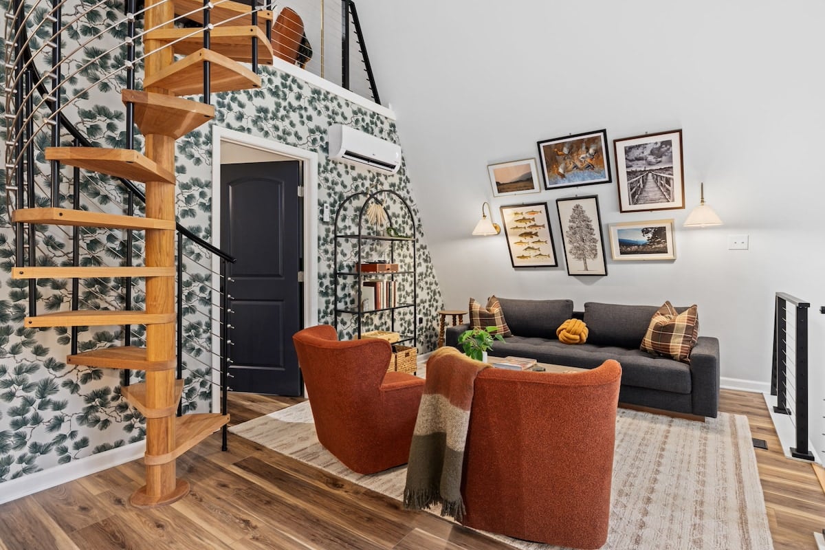 Can you already see yourself here curled up with a good book? This sofa converts into a Queen bed!
