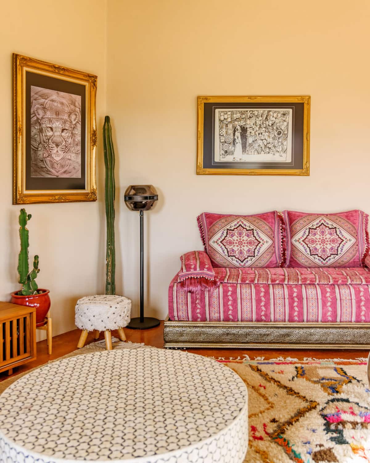 Each piece of furniture in the home speaks to the homes mystical ambience.
