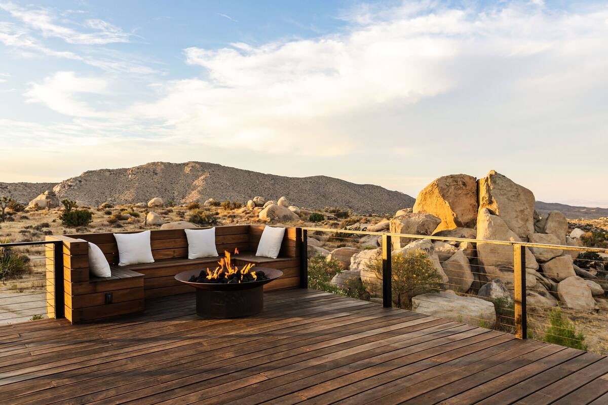 Relax by the fire.