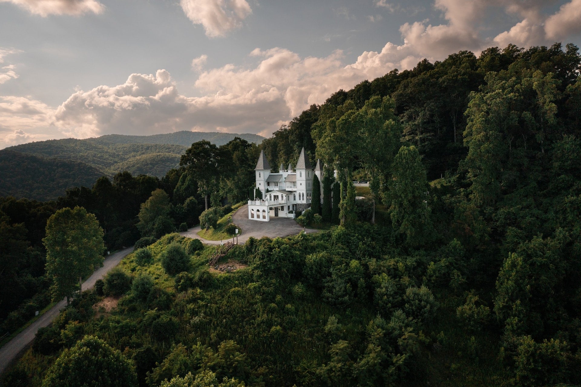Turrets, tapestries, and the unlikely grandeur of a castle in the Carolina mountains in Spruce Pine, NC