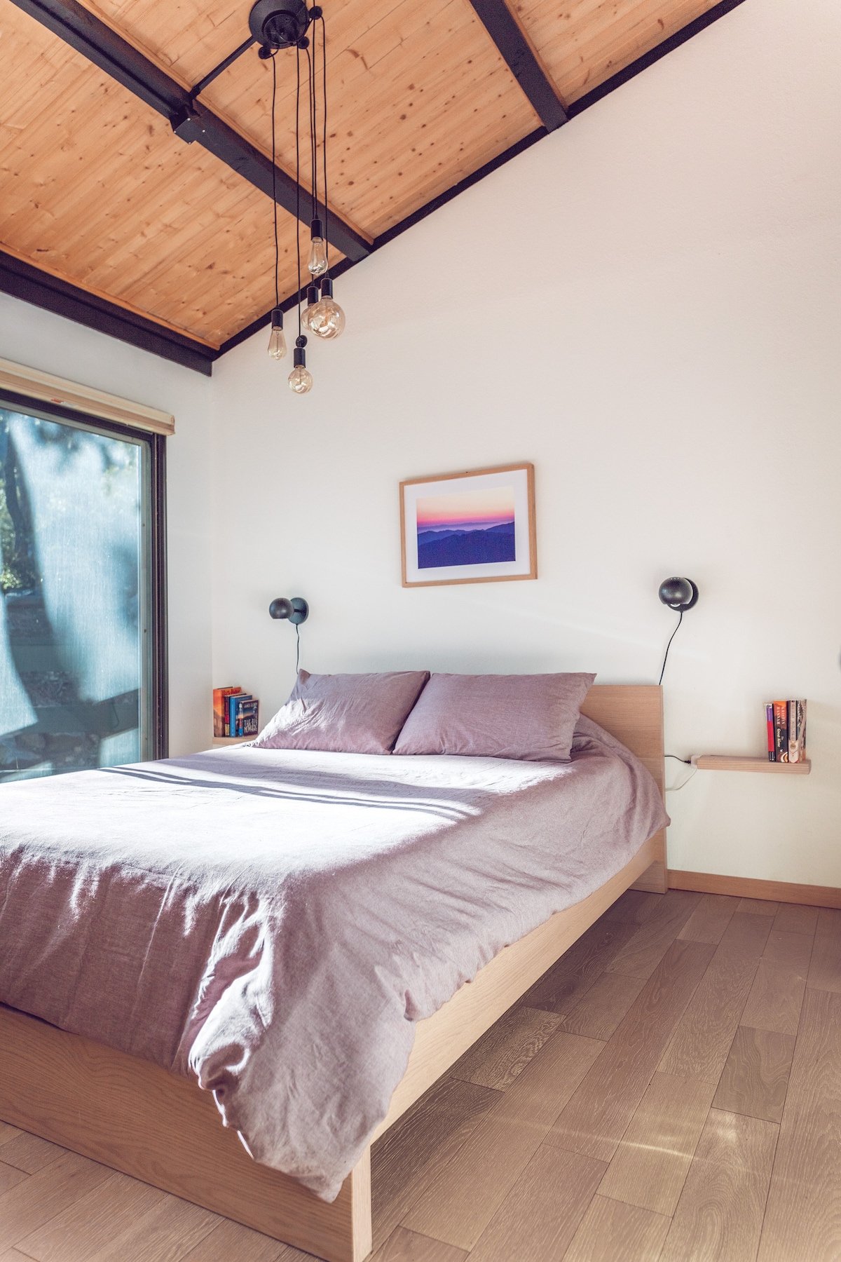 "Writer's" bedroom with private deck and beautiful morning light