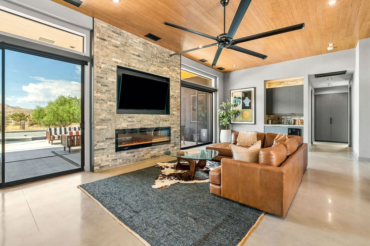 Relax while watching your favorite show or just get cozy by the fireplace