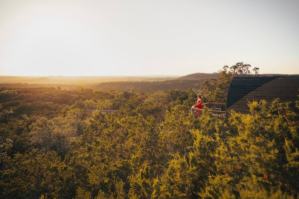 The view from the ridge, where the Caribbean unfolds in every direction in Wimberley, TX