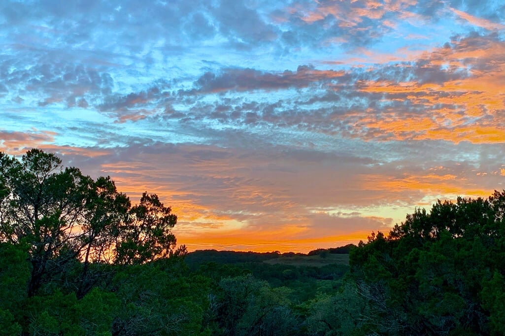 A spectacular evening view of sunset.