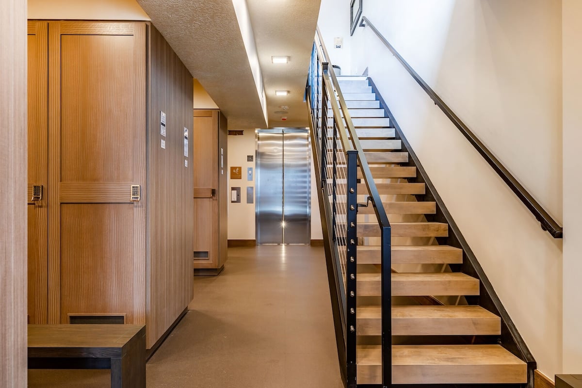 King’s Crown Tower – Community Amenities & Ski Access Building, directly across the street from the property.